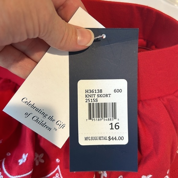 Hartstrings Red & White knit skort NWT - Picture 4 of 5